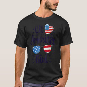 All American Girl Women American Flag 4th Of July T-Shirt