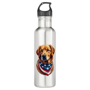 All American Golden Retriever Vintage Tee 710 Ml Water Bottle