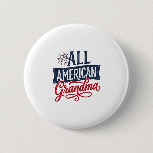 All American Grandma Patriotic Firework Design_1 2 Inch Round Button