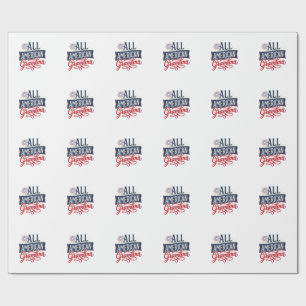 All American Grandma Patriotic Firework Design_1 Wrapping Paper