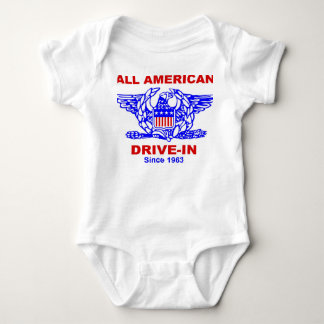 All American HAMBURGER Drive in baby jersey Bodysuit