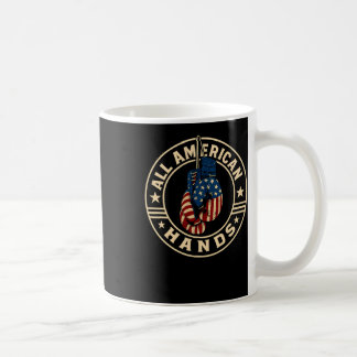 All American Hands Boxing Gloves Patriotic Usa Fla Coffee Mug