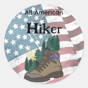 All American Hiker Classic Round Sticker