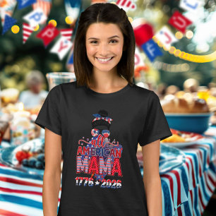 All American Mama 1776 2026 USA Celebration  T-Shirt
