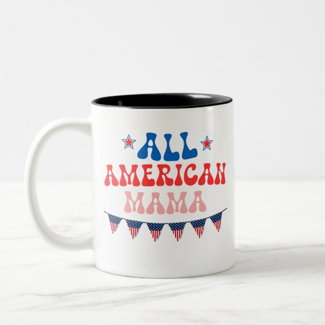 All American MaMa Two-Tone Coffee Mug (Left)