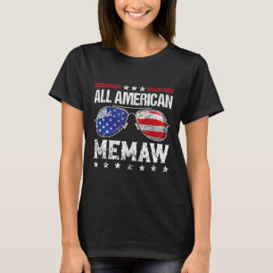 All American Memaw 4th Of July Family Matching Sun T-Shirt