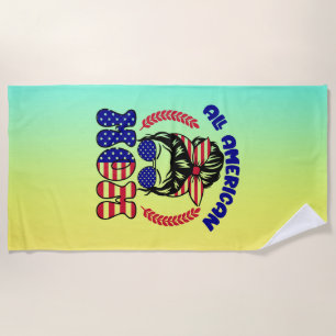 All American Mom-32169 Beach Towel