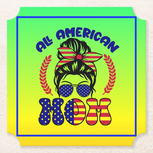 All American Mom-32169 Paper Coaster (Front)