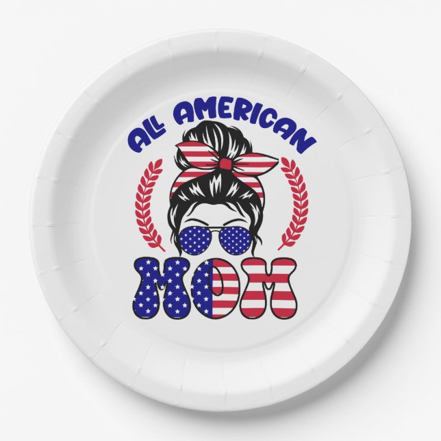 All American Mom-32169 Paper Plate (Front)