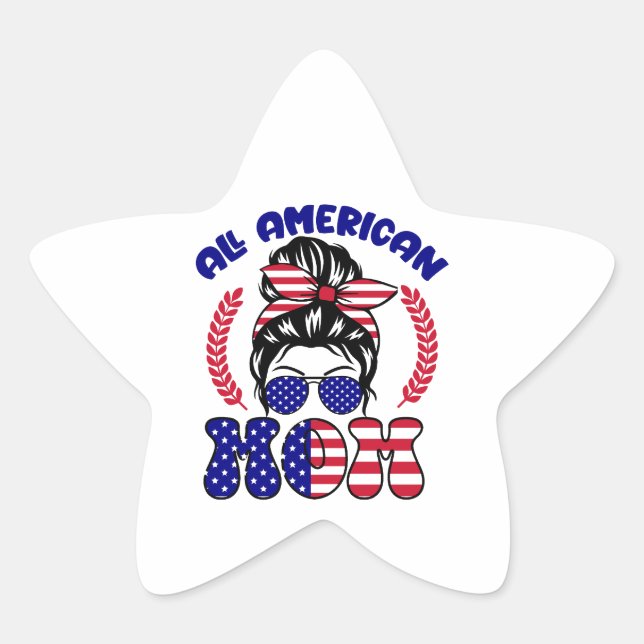 All American Mom-32169 Star Sticker (Front)