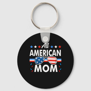 All American Mom 4th of July Family Matching Keychain