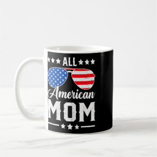 All American Mom 4th Of July Funny Patriotic Usa M Coffee Mug