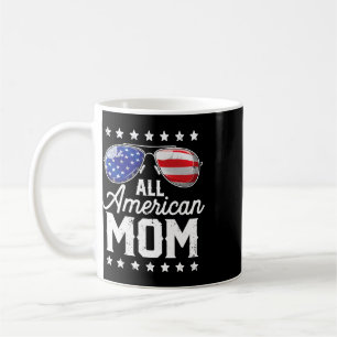All American Mom 4th Of July Mother's Day Sungles Coffee Mug