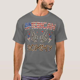 All American Mommy Skeleton 4th Of July Patriotic  T-Shirt