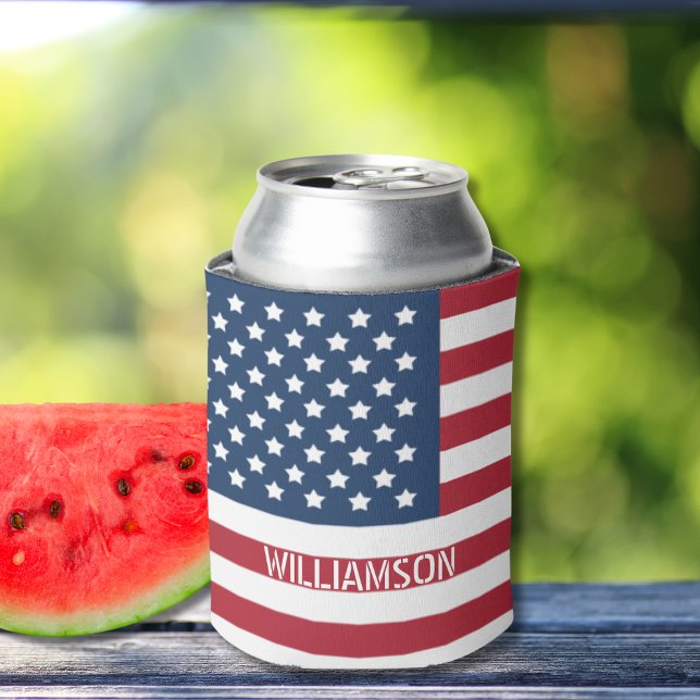 All American Monogram  Can Cooler (Creator Uploaded)