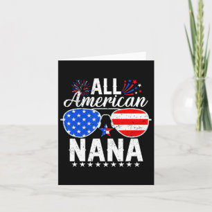 All American Nana Funny 4th Of July Family Matchin Card