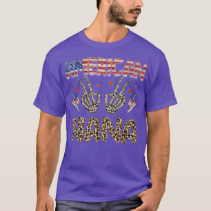 All American Nana Skeleton 4th Of July Patriotic U T-Shirt