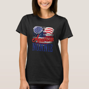 All American Nonnie Sunglasses US Flag 4th of July T-Shirt