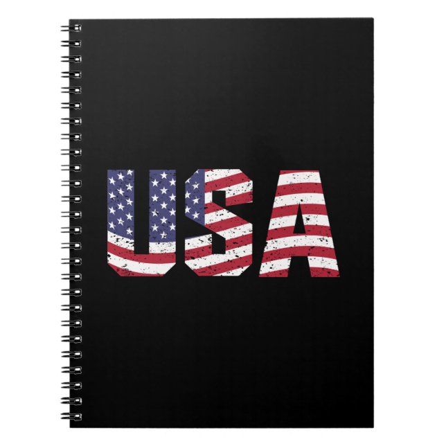 “All American” Patriotic USA Logo Notebook (Front)