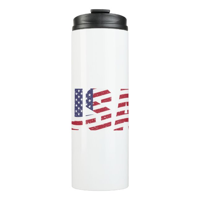 “All American” Patriotic USA Logo Thermal Tumbler (Front)