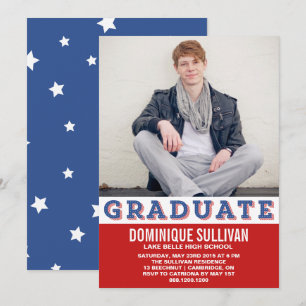 All American Photo Graduation Party Invitation