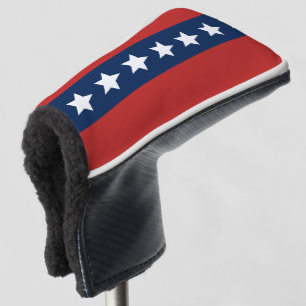 All American Red White and Blue with Stars Golf Head Cover