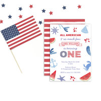 All-American Red White Blue First Birthday Party