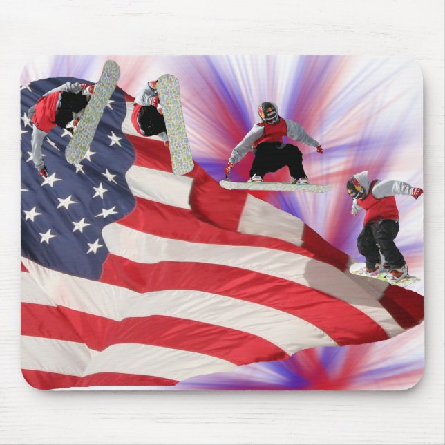 All American Snowboard Mousepad (Front)