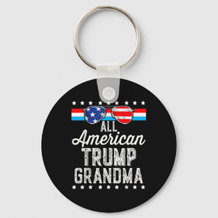 All American Trump Grandma American Flag Sungles Keychain