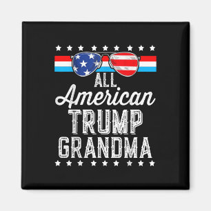 All American Trump Grandma American Flag Sungles Magnet