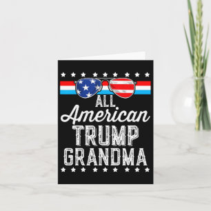 All American Trump Grandma American Flag Sungles T Card