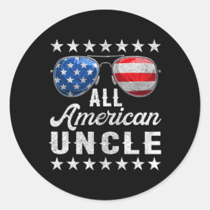 All American Uncle Shirt Classic Round Sticker