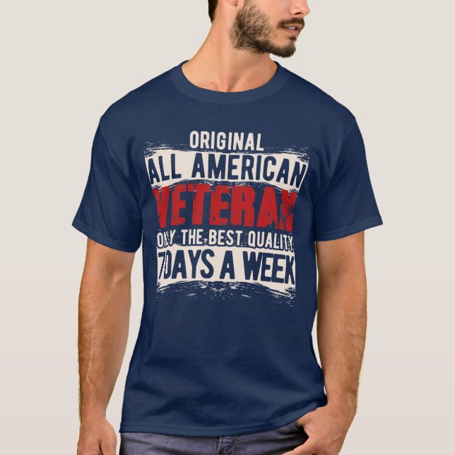 All American Veteran Mens  T-Shirt (Front)