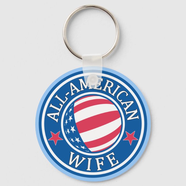 All-American Wife Keychain (Front)