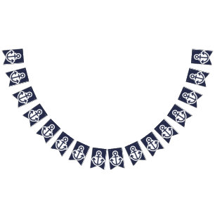 All Anchors Nautical Bunting Flags