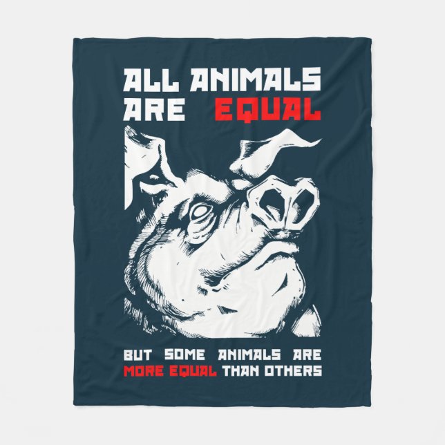 All animals are equal 1 fleece blanket (Front)