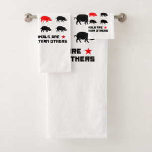 All animals are equal 2 bath towel set