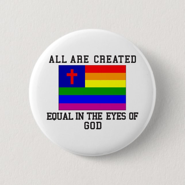 All are Created Equal 2 Inch Round Button (Front)