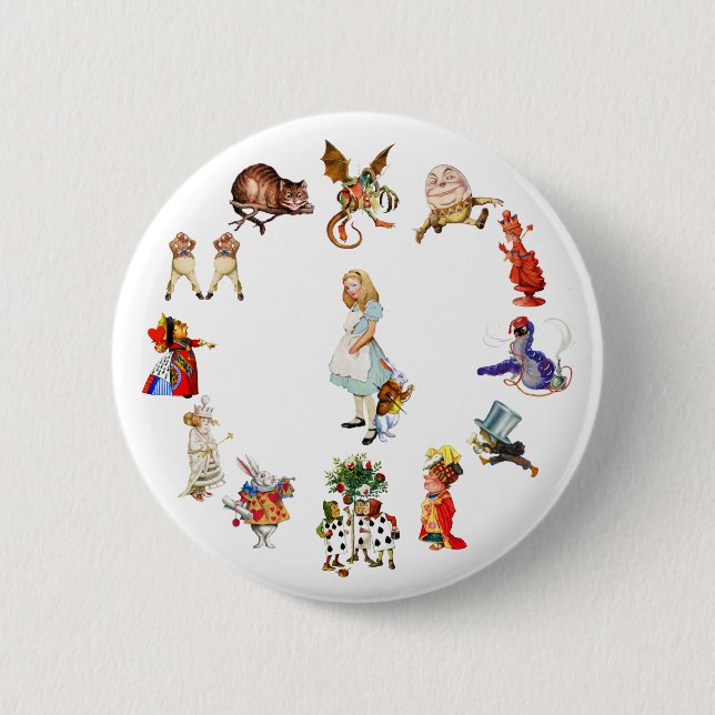 All Around Alice in Wonderland 2 Inch Round Button (Front)