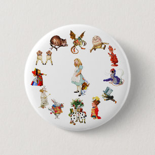 All Around Alice in Wonderland 2 Inch Round Button