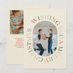 All Around Merry Christmas Colourful Photo Card