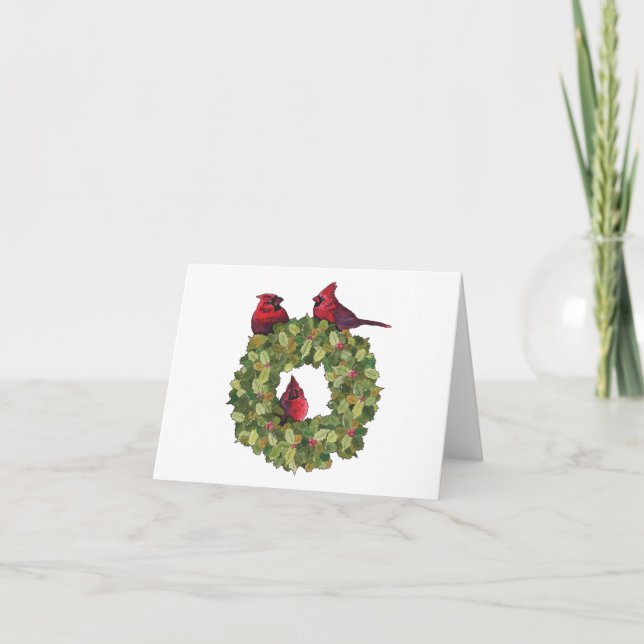 All Around the Christmas Wreath Thank You Card (Front)