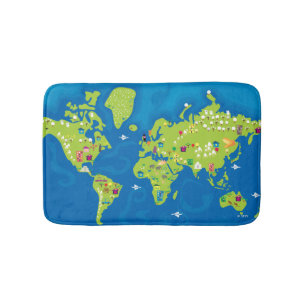 All Around the World Bath Mat