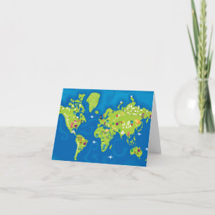 All Around the World Card