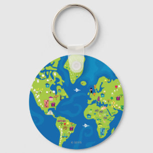 All Around the World Keychain