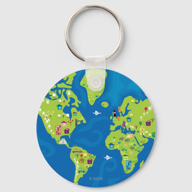 All Around the World Keychain (Front)