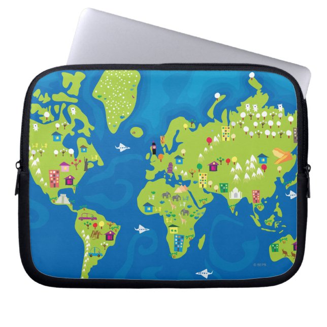 All Around the World Laptop Sleeve (Front)