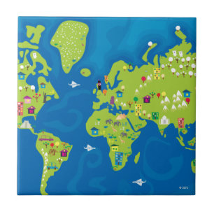 All Around the World Tile