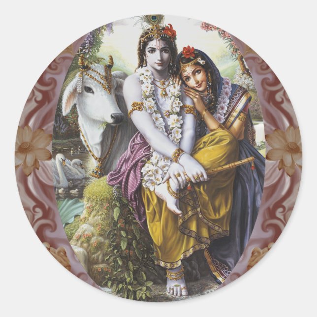 All-Attractive Couple Classic Round Sticker (Front)