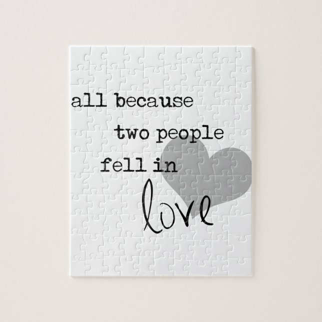 all because two people fell in love modern simple jigsaw puzzle (Vertical)